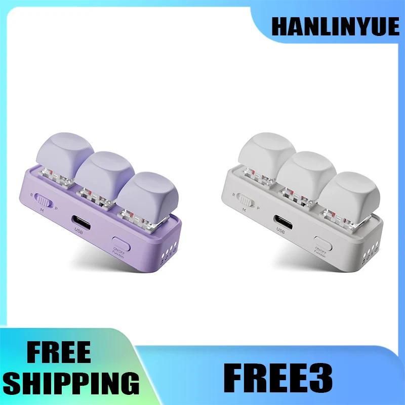 

Hanlinyue Free3 Bluetooth Page Flipper E-book Reader Page Flipper Supports: Mobile/Tablet/Ink Screen Reader/PC Remote Control