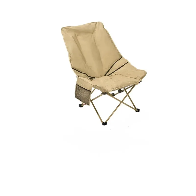 Caveman outdoor camping folding chair Moon chair recliner lunch chair Portable beach picnic field stool