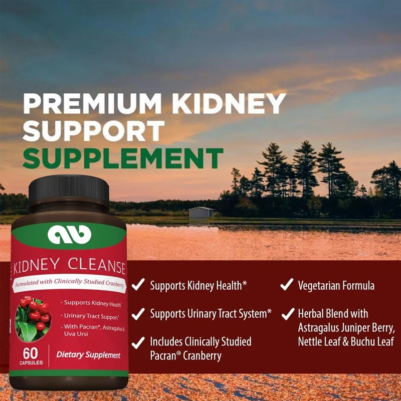 High quality kidney cleansing supplement - helps support healthy kidneys and urinary tract -60 capsules