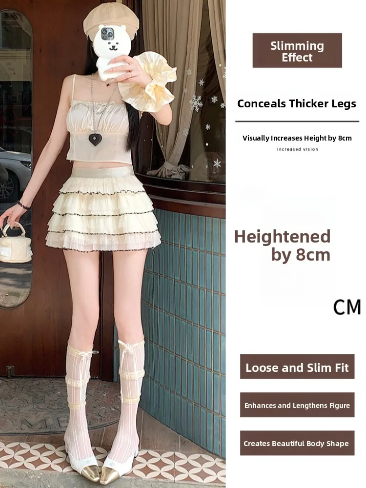 Ballet Style A-Line Miniature Puffy Cake Skirt Women Summer Pure Desirable Spicy Polka Dot Mesh Short Skirt Commute Korean Ve...