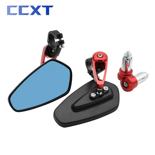 Imagen 2 del producto Espejos retrovisores CNC de 7/8 ""y 22mm para motocicleta, espejo Universal de cristal azul para manillar de barra de patinete para sur-ron Surron Light Bee S & X
