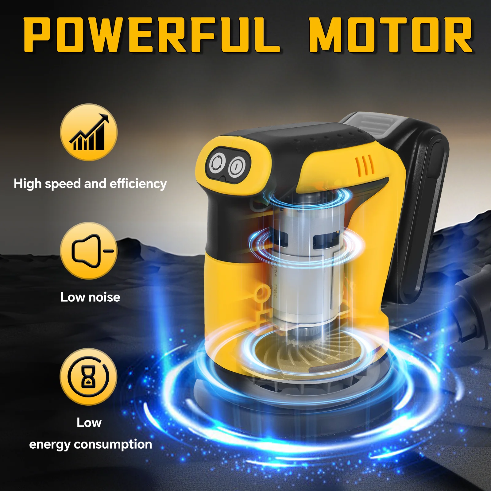 125mm Cordless Sander Random Orbital Electric Polishing Sanding Machine Wood Grinder Power Tool For Dewalt 20V Battery Pin