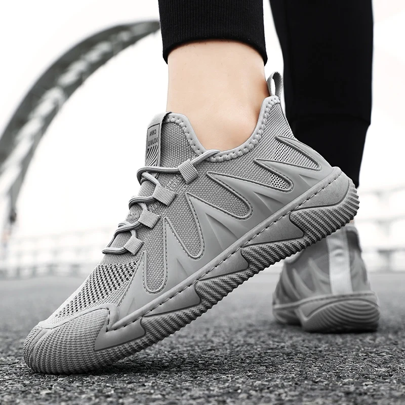 Herenschoenen Zomer Ademende Lichtgewicht Casual Sportschoenen Mode Zachte Zool Anti Slip Outdoor Hardloopschoenen Heren Sneakers