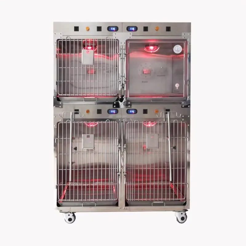 

LIZE Veterinary Equipment Stainless Steel 304 Dog Cage withCage and Warming Animal Clinic Cages