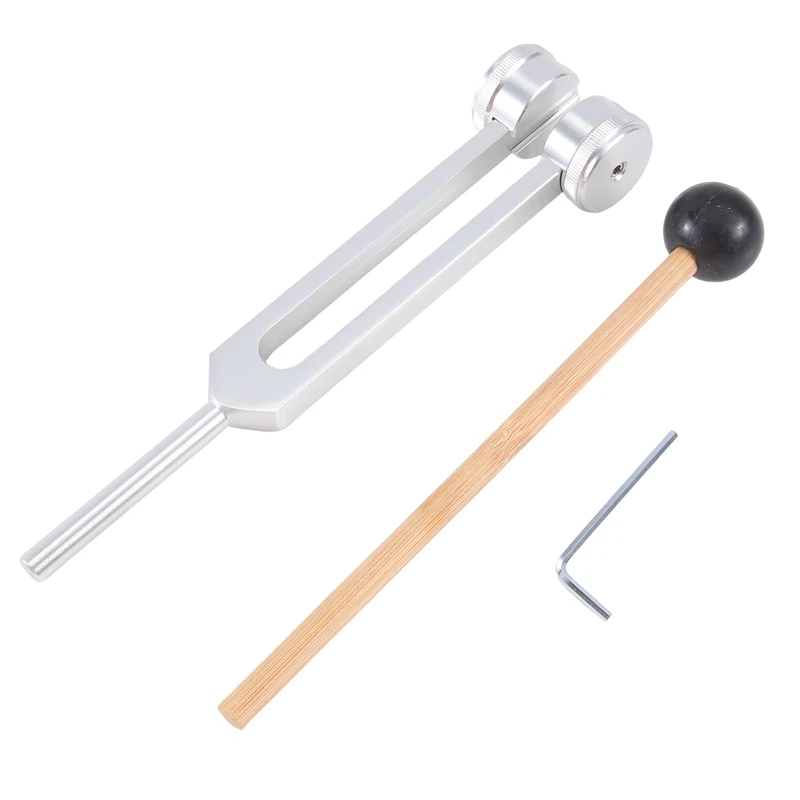 Tuning Fork para Reparação Apaziguador de Estresse e Cura Instrumento Musical com Martelo de Silicone 174 hz