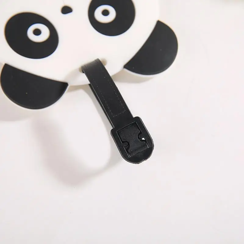 Niedliche Gepäckanhänger aus Silikon in Panda-Form mit verstellbarem Riemen, wasserdicht für Geschäftsreisen – Detail 7