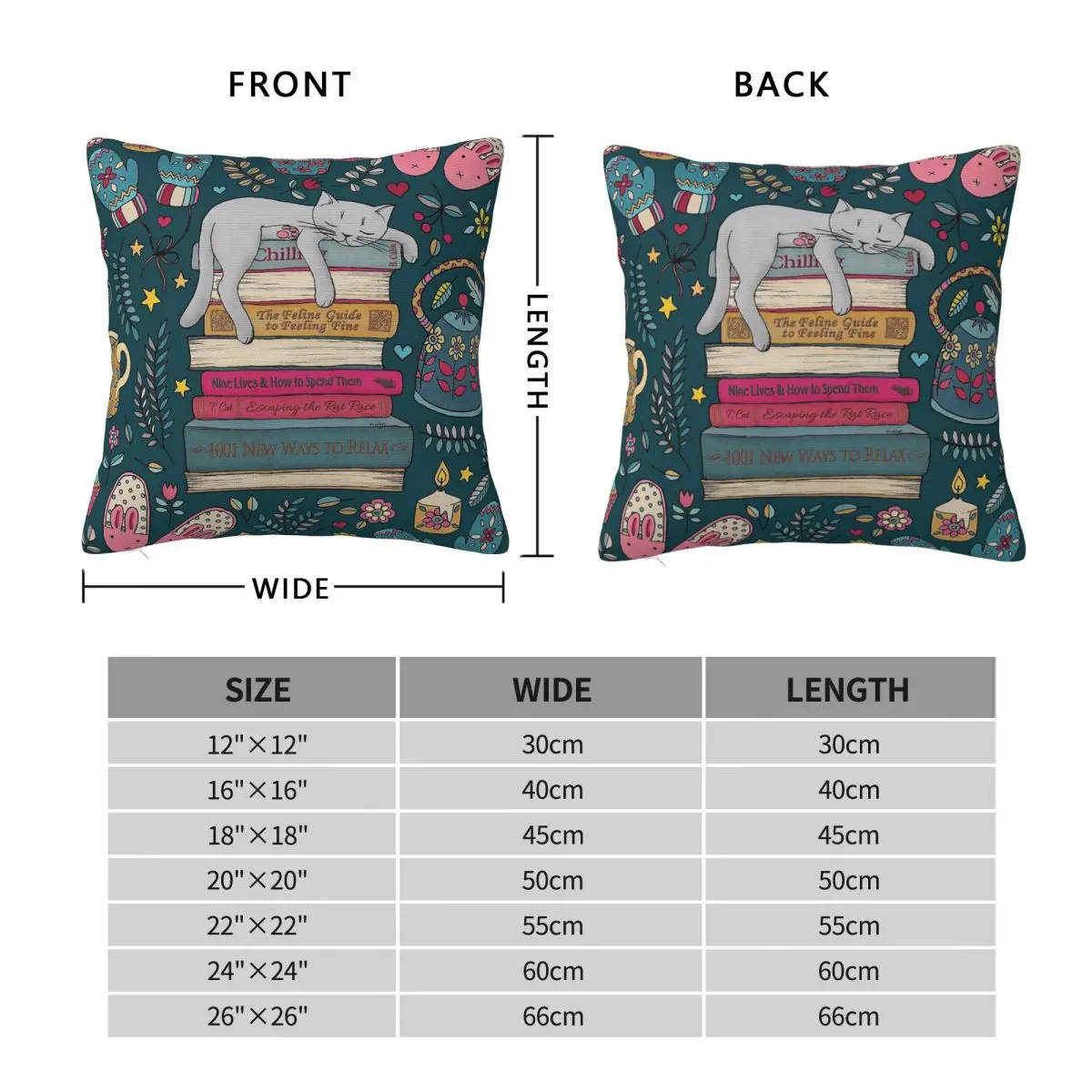 How To Hygge Like A Cat Square Pillowcase Polyester Linen Velvet Creative Zip Throw Pillow Case Sofa Seater Cushion Cover 18