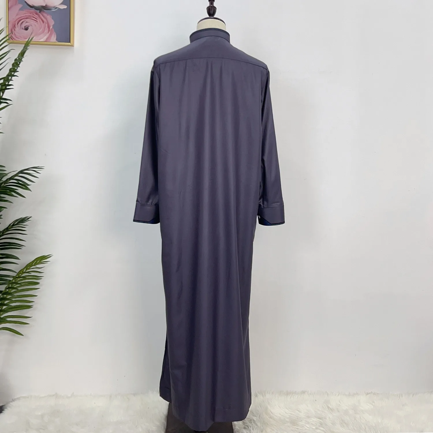 UNI 2025 NEUE Muslimische Männer Jubba Thobe Eid Ramadan Islam Kleidung Saudi Arabisch Robe Türkei Kaftan Dubai Abaya Zipper Taste