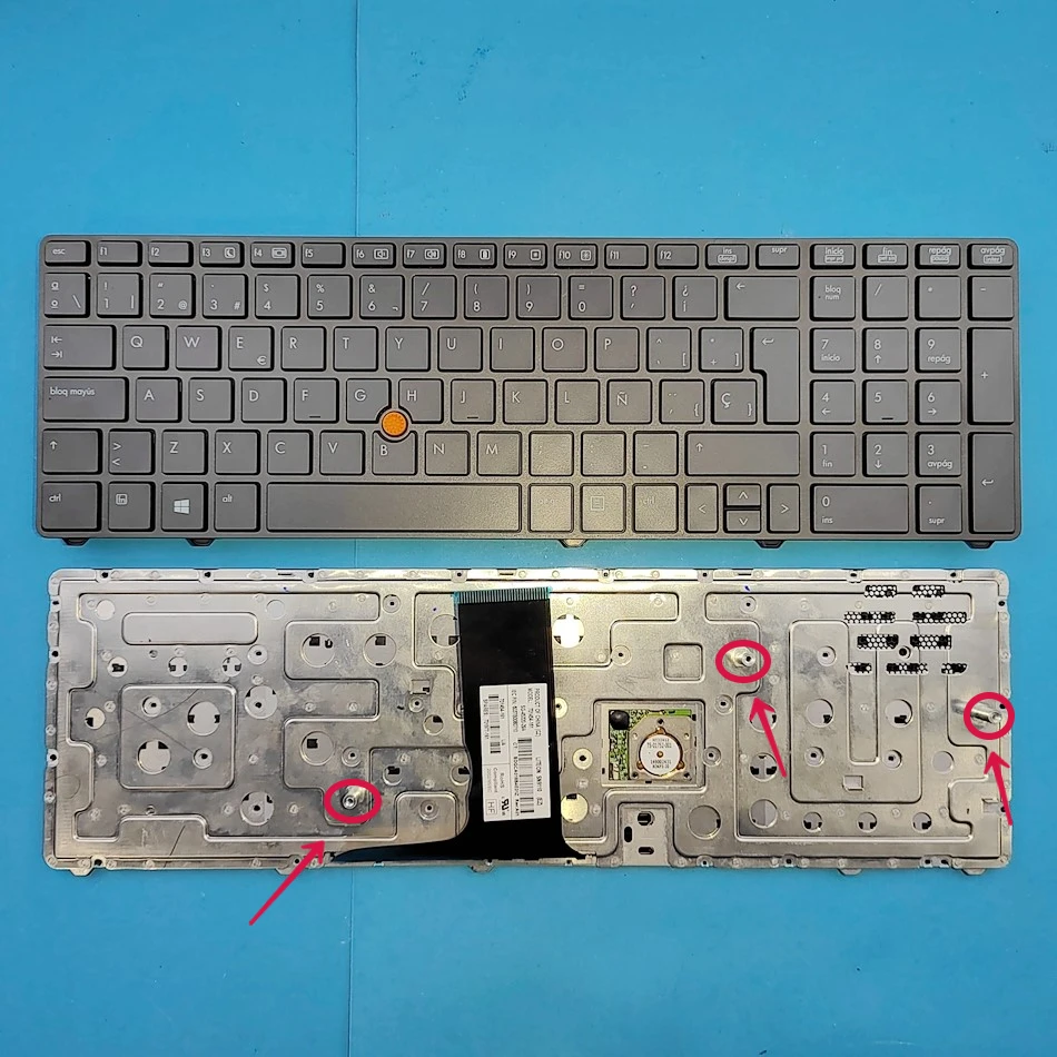 

Spanish Black Laptop Keyboard For Hp Elitebook 8760w 8770w With Point SP Layout