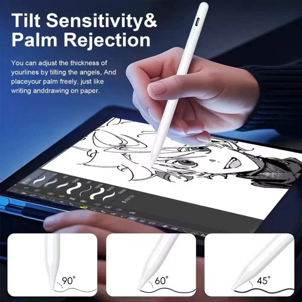 

Stylus Pen for iPad Pencil 11th A16 Generation, Apple Pencil Palm Rejection & Tilt Sensitivity, Compatible 2018-2025 iPad6-10th