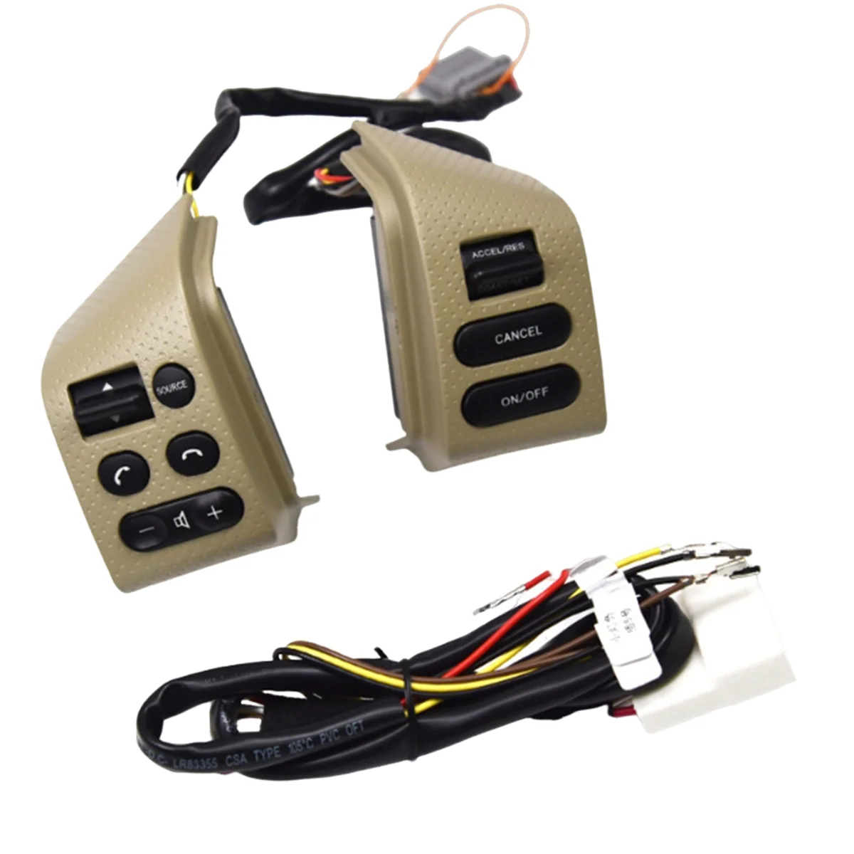 Car Speed Cruise Control Switch for Nissan Sylphy 2008-2019 Steering Wheel Button with Wiring Harness Beige