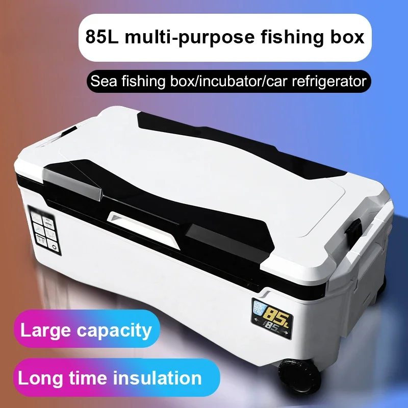 Outdoor Camping Car Ice Cooler Box Custom Fishing Cooling Box Rotomolded Ice Chest Coolers Box With Handle and Wheels