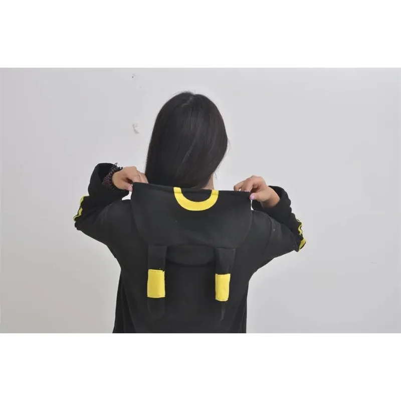 2025 nueva chaqueta de abrigo Umbreon negra para mujer, sudadera, disfraces de Cosplay Unisex, trajes con capucha de animales de peluche ★ ★ ★ hh