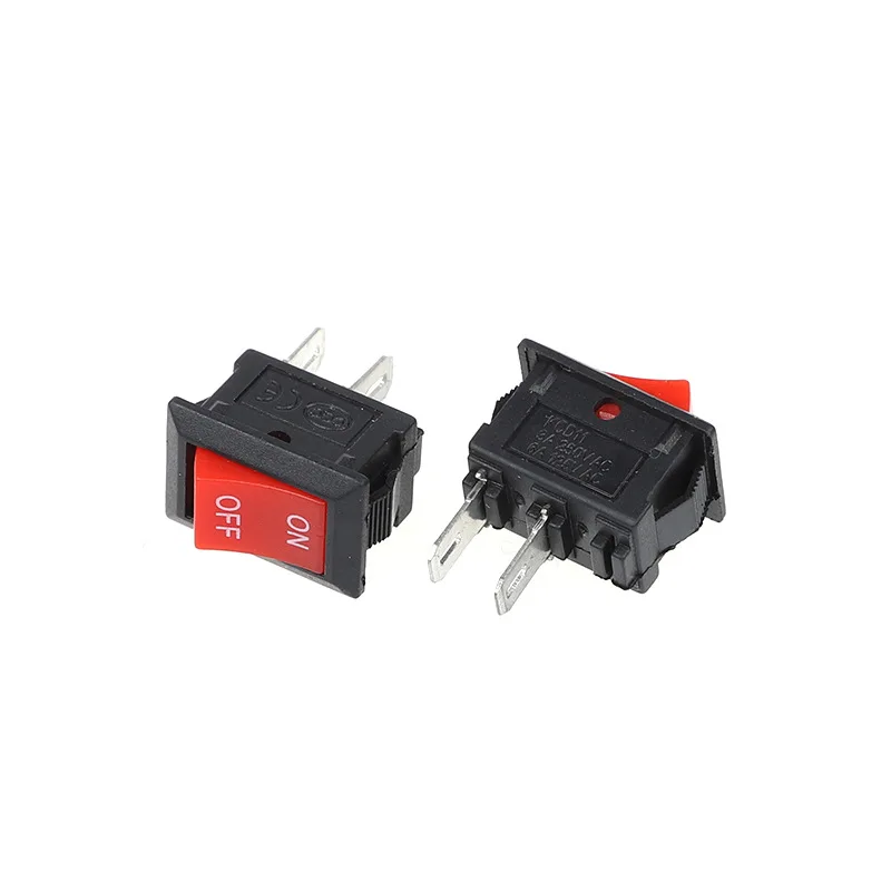 KCD11-101 3A/250V Small Black Red White 10*15mm SPST 2PIN ON/OFF Boat Rocker Switch Car Dash Dashboard Truck RV ATV Home