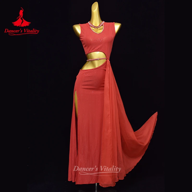 

New Belly Dance Performance Costume Women's High end Sexy Sleeveless Dress Adult Oriental Dance Practice Dresses