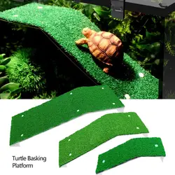 S/M/LTurtle Basking Platform Simulation Grass Turtle Ramp Lawn Tortoise Climbing Ladder Turtle Resting Terrace For Frog Terrapin