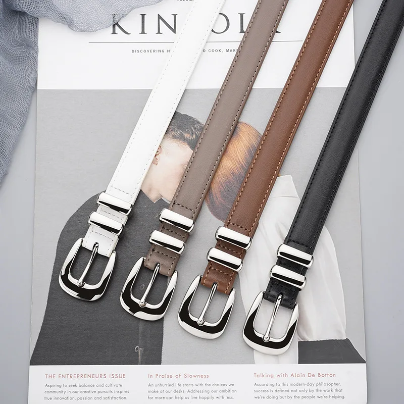 Ceinture en cuir véritable pour femme, ceinture en cuir de vachette, décoration de robe, ceinture en jean, mode d\'affaires, luxe, nouveau, 2023
