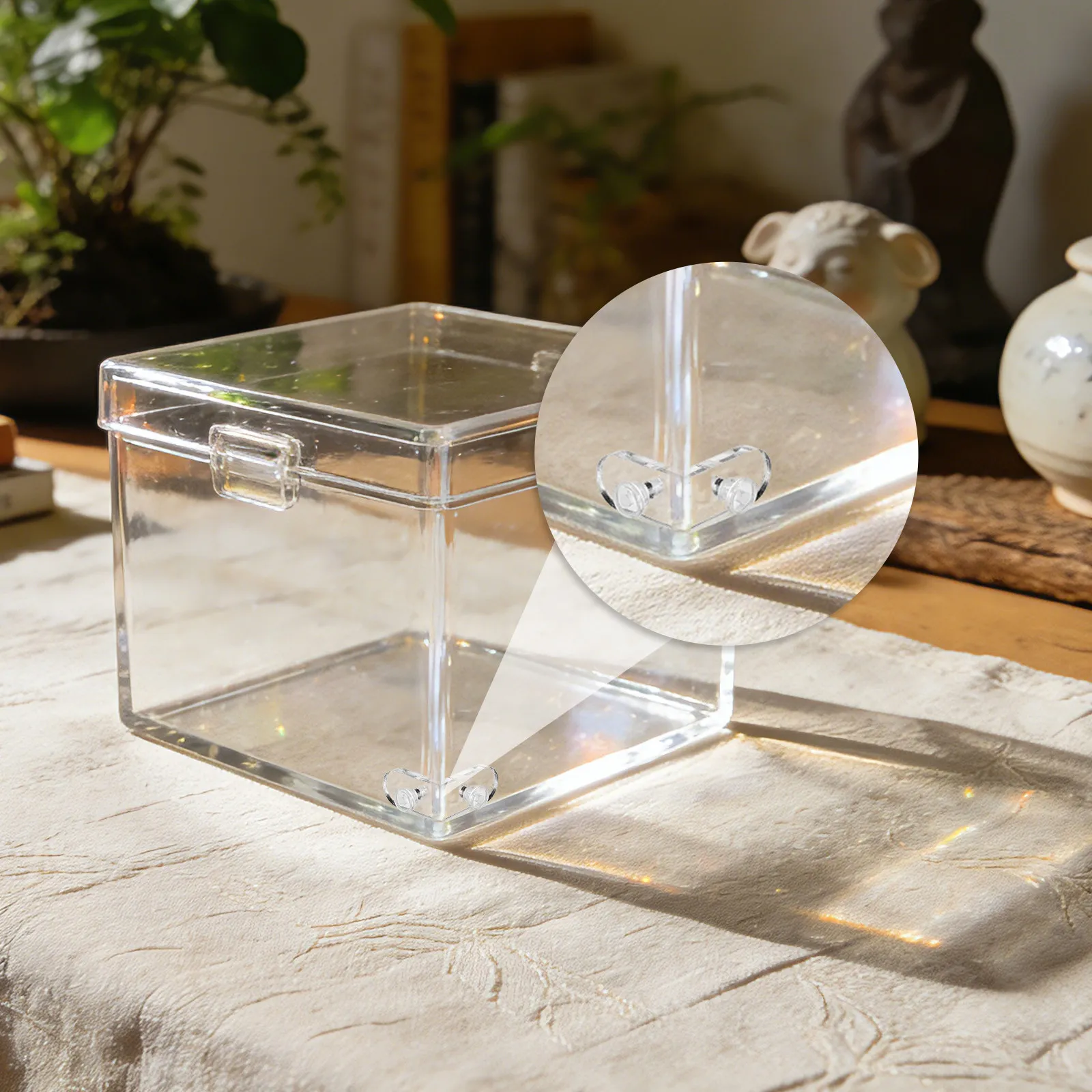 15Pcs Acrylic Clear Corner Brackets Fixed Buckle L Braces Detachable Transparent Supports for Storage Display Boxes