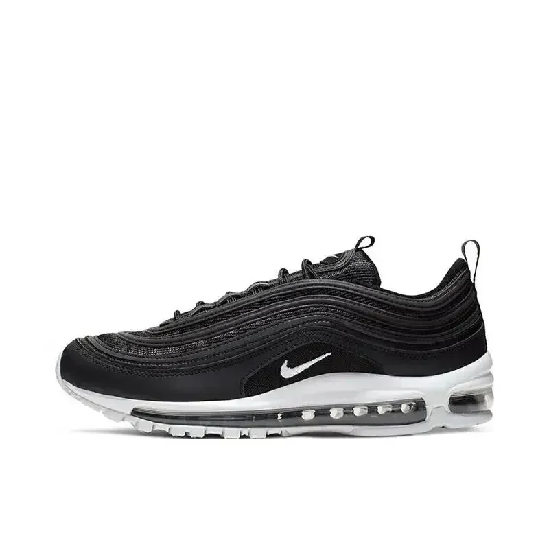 Nike Air Max 97 Men and Women's Air-cushioned Fashion Comfortable Breathable Anti-slip Wear-resistant Running Shoes Dark