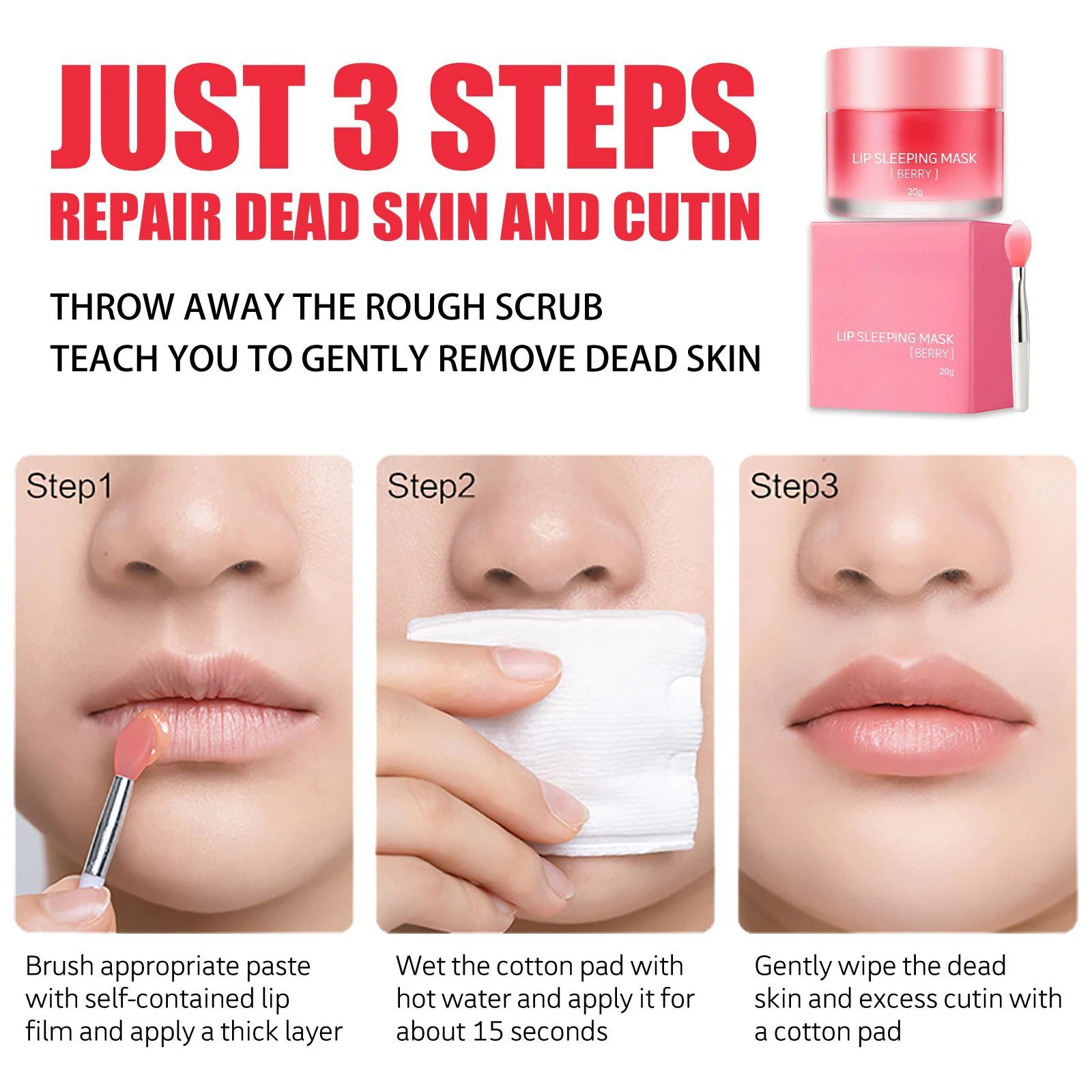 Lip Blam Repair Mini Set New Korean Lip Sleeping Mask Scented Nutritious Moisturizing Remove Dead Skin Care Products Lip Care