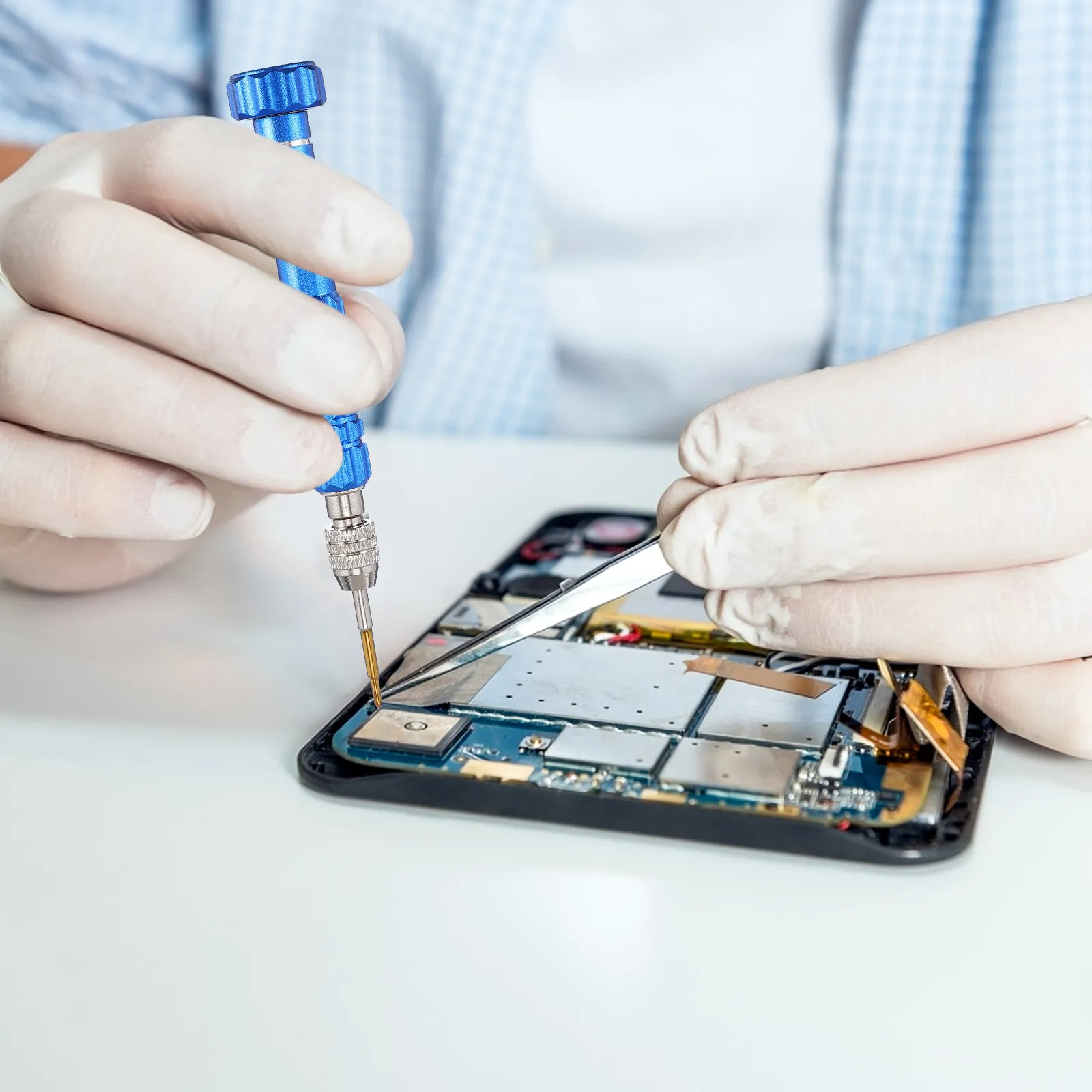 

Набор прецизионных отверток 5-в-1 из хромованадиевой стали, портативный инструмент для ремонта телефонов, электроники, планшетов и компьютеров