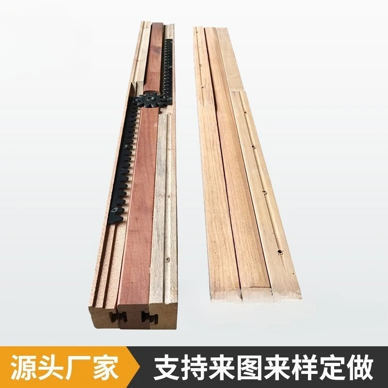 Manufacturer Custom Solid Wood Guide Rail, Telescopic Convex Concave Wooden Slide for Expandable Dining Table