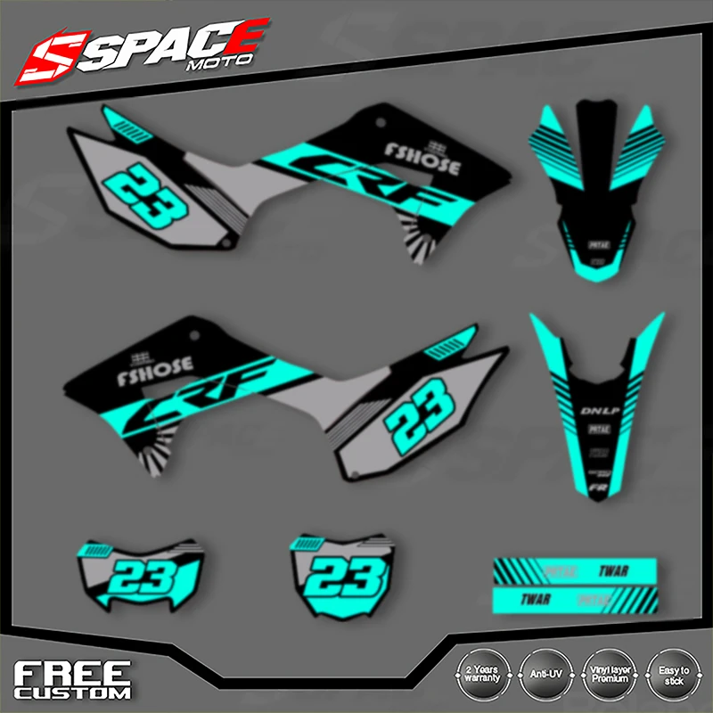 

SPACE пользовательская мотоциклетная графическая фоновая наклейка для HONDA CRF250 CRF250F 2019 2020 2021 19-21 CRF250F наклейки комплект наклеек