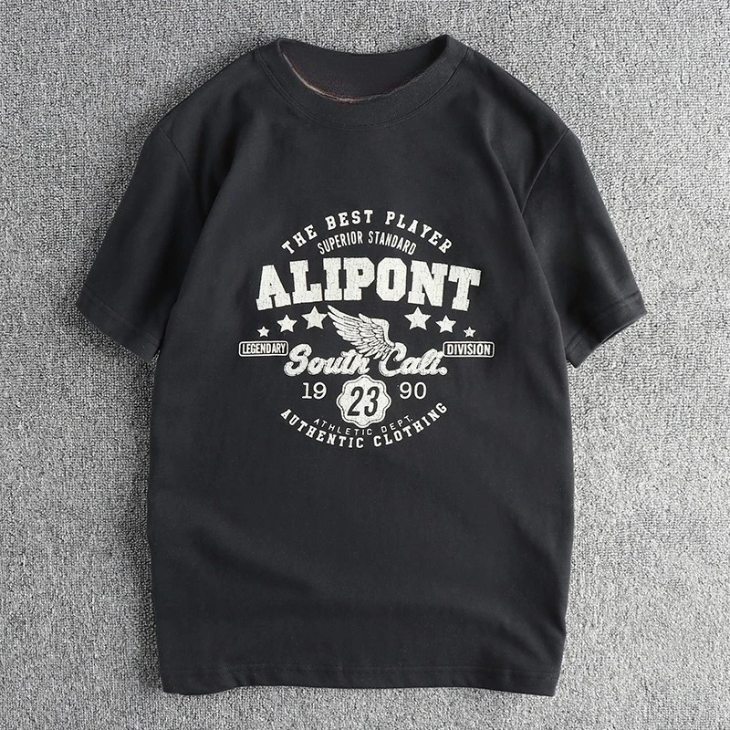 

Retro Motorcycle T-shirt Men's Summer Comfortable Loose Short-sleeved Cotton Crew Neck Top Fashion Trend Men's Clothing