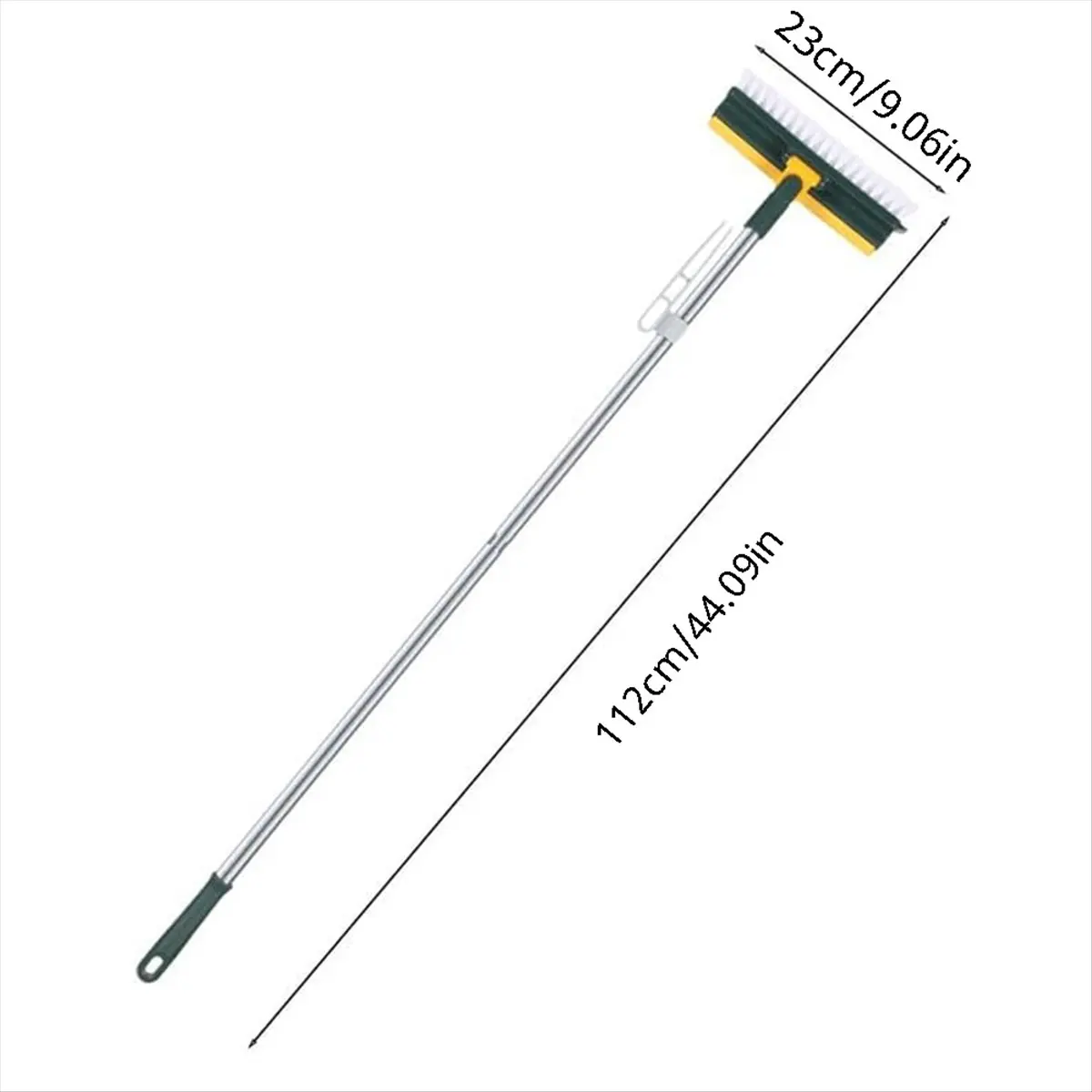 فرشاة أرضية بمقبض طويل من AAAL، فرشاة كشط وتنظيف متعددة الوظائف، تنظيف بدون بقع عمياء باللون الأزرق