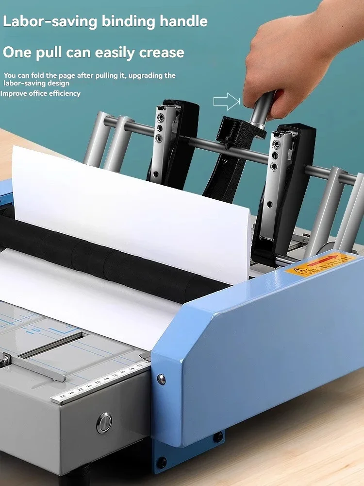 Aggiorna la macchina piegatubi completamente automatica per chiodi da equitazione A3, vinciatrice per libri, piegatrice per carta, cucitrice