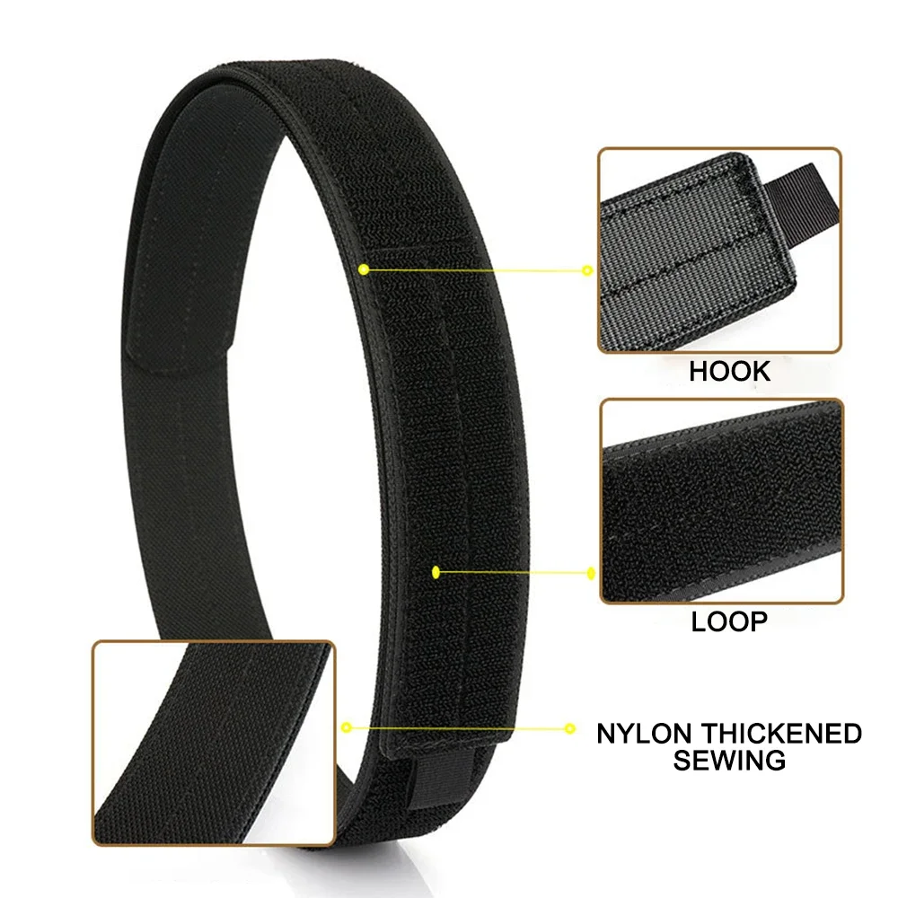 Taktischer Innengürtel für Männer, Premium-Nylon, leicht, verstellbar von 105 cm bis 135 cm, Klettverschluss-Gürtel ohne Schnalle. – Detail 2
