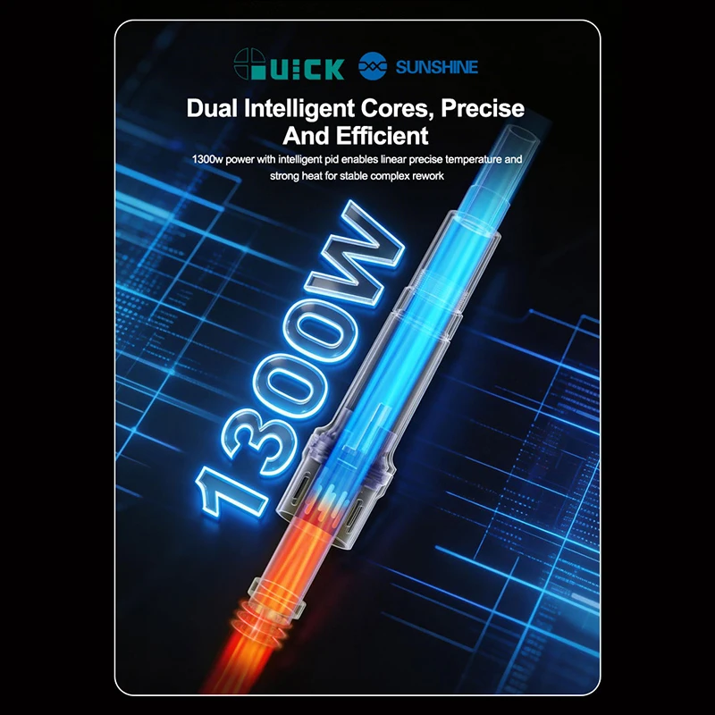 QUICK 861 Pro Max Intelligent Hot Air Rework Station Precise Temperature Control Hurricane Core Lasting Power