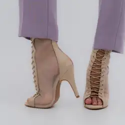 Evkoodance-botas de baile para mujer, zapatos de tacón alto, elegantes, para fiesta