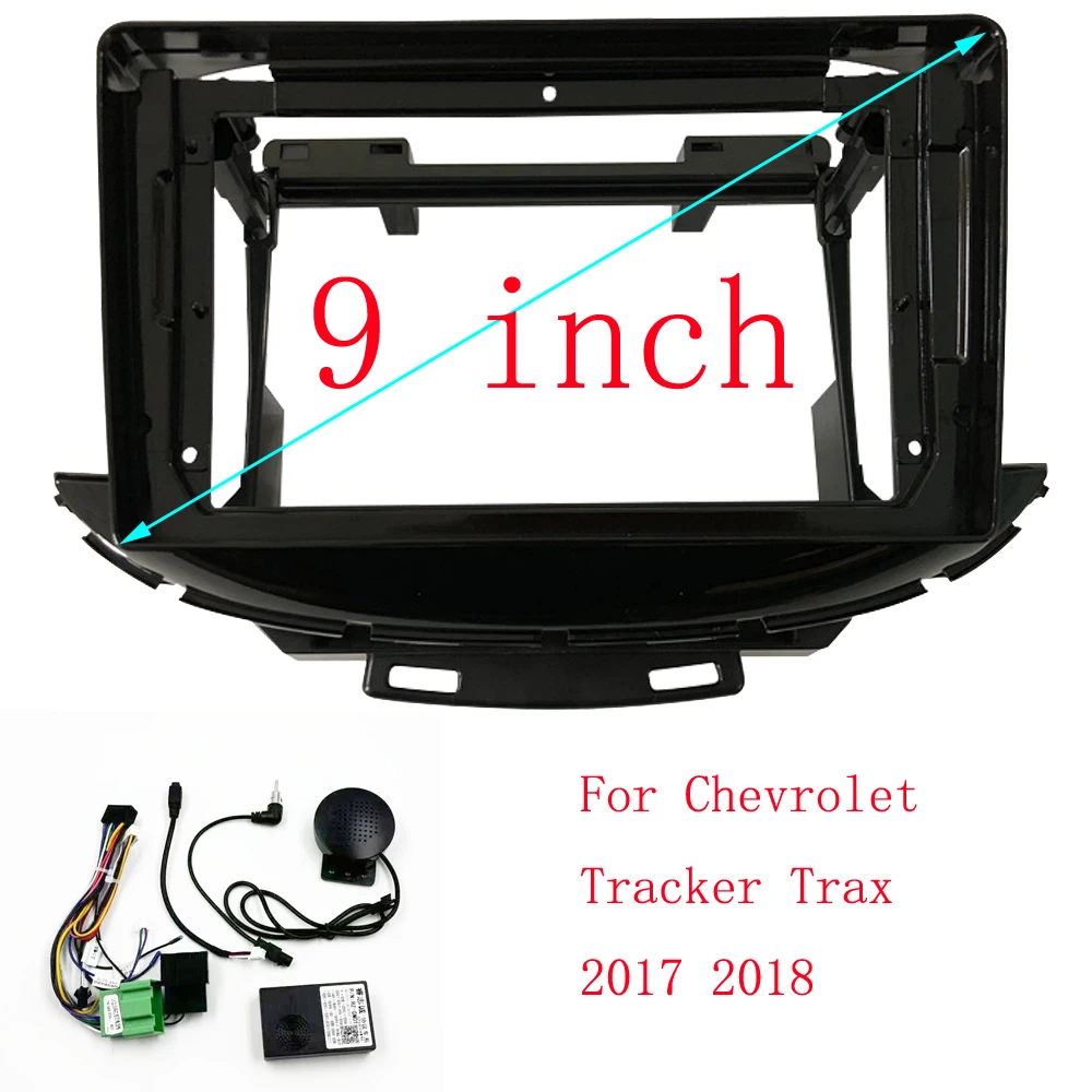 9 Inch Car Radio Fascia For Chevrolet Tracker Trax 2017 2018 Android Stereo MP5 Player 2 Din Head Unit Panel Casing Frame Cover