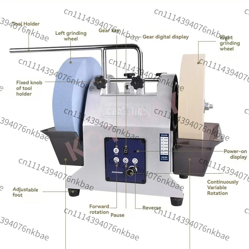 Electric Double‑Wheel Knife Grinder Polisher, Metal Sharpening Machine for Scissors and Long Blades Household & Industrial Use
