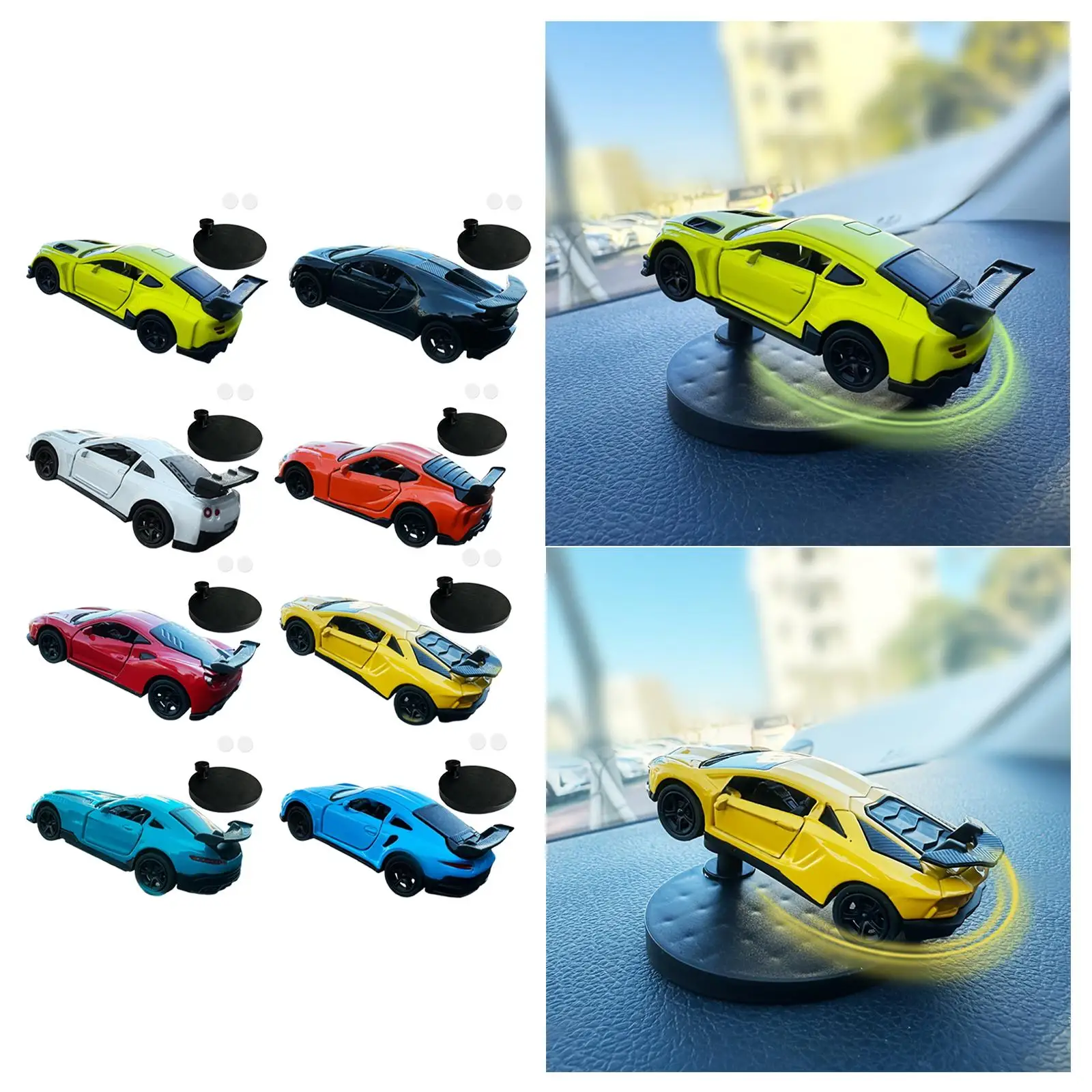 

Миниатюрная модель автомобиля 1:64, автомобиль Turn and Follow Drift, декоративное динамическое украшение на приборную панель автомобиля, автомобильные аксессуары