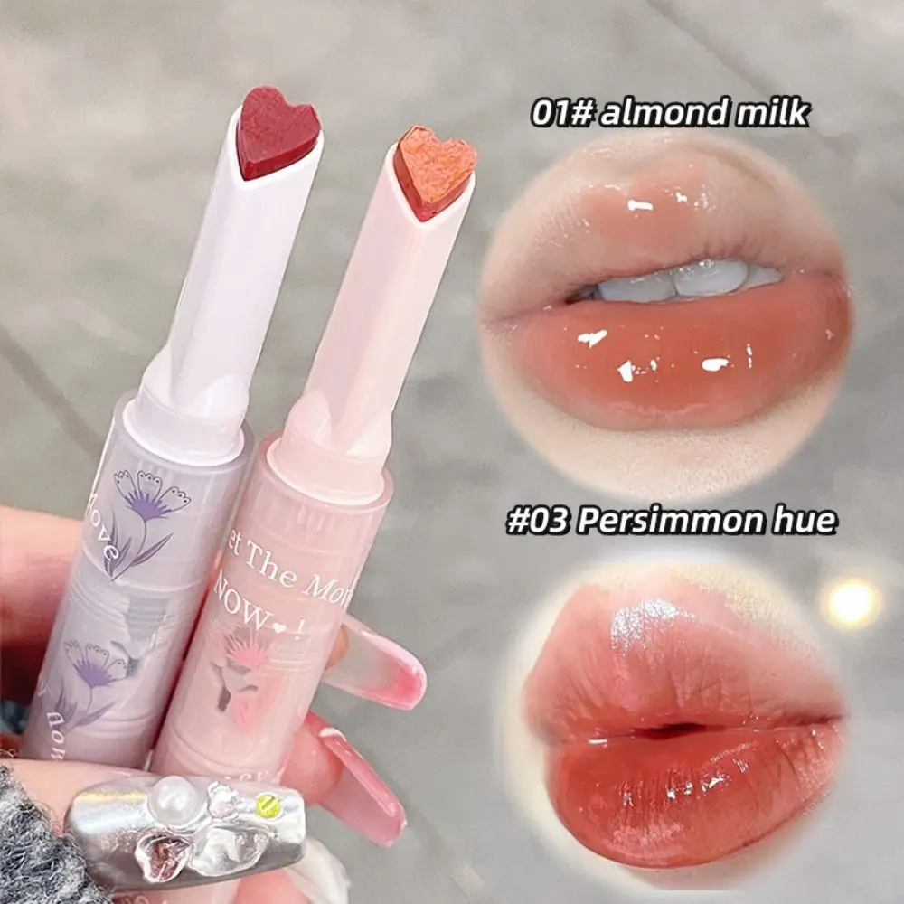 Lip Tint Gift Cosmetics for Women Lipgloss Korean Long Lasting Clear Lip Glaze Lip Gloss Jelly Mirror Lipstick Flower Lipstick