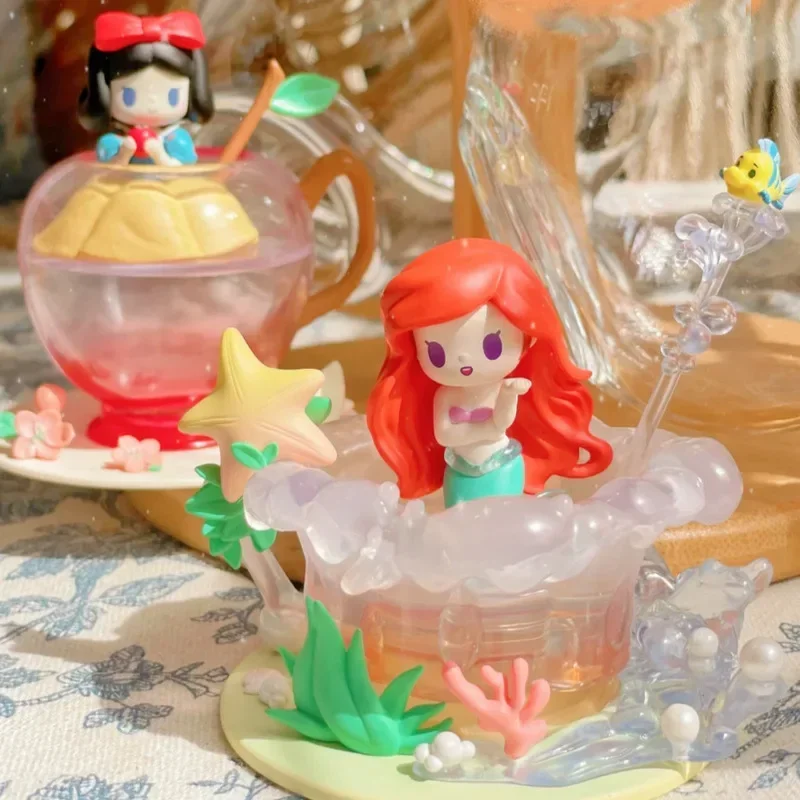 Disney Princess D-Baby Series Blind Box Doll Toys Jasmine Belle Snow White Aurora Ariel Action Figure Mystery Box Kids Toy Gifts