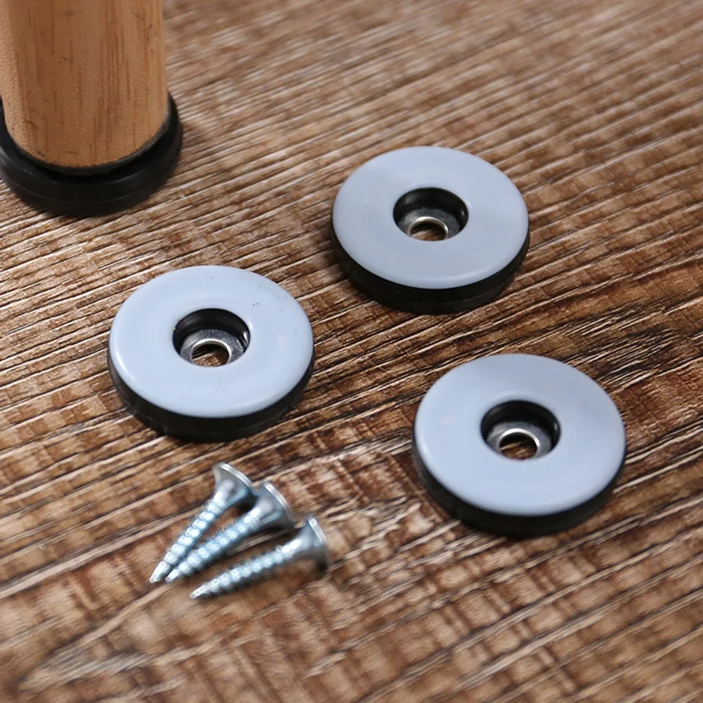 

AC23-40Pcs Furniture Gliders PTFE Easy Moving Sliders With Screw Floor Protector For Tiled Hardwood Floors Round