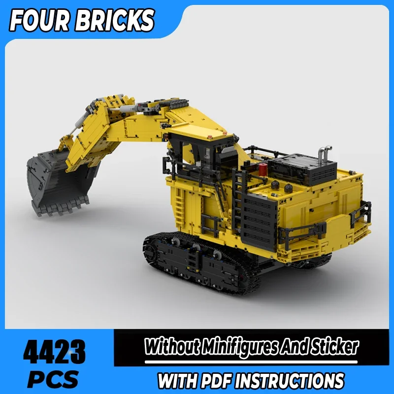 

Moc Building Blocks Caterpillar 6020b backhoe excavator Technology Modular Bricks Model Gifts Christmas Toys DIY Sets Assembly