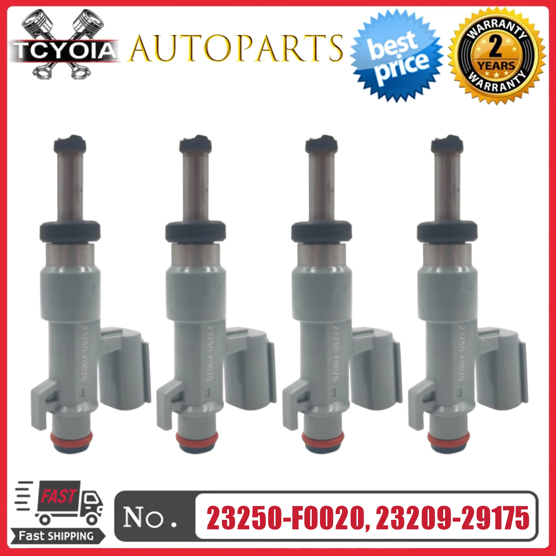 

4 шт. топливные форсунки 23250-F0020 для 2018 2019 2020 2021 2022 2023 Lexus NX250/350/450 Toyota RAV4 2.5L I4