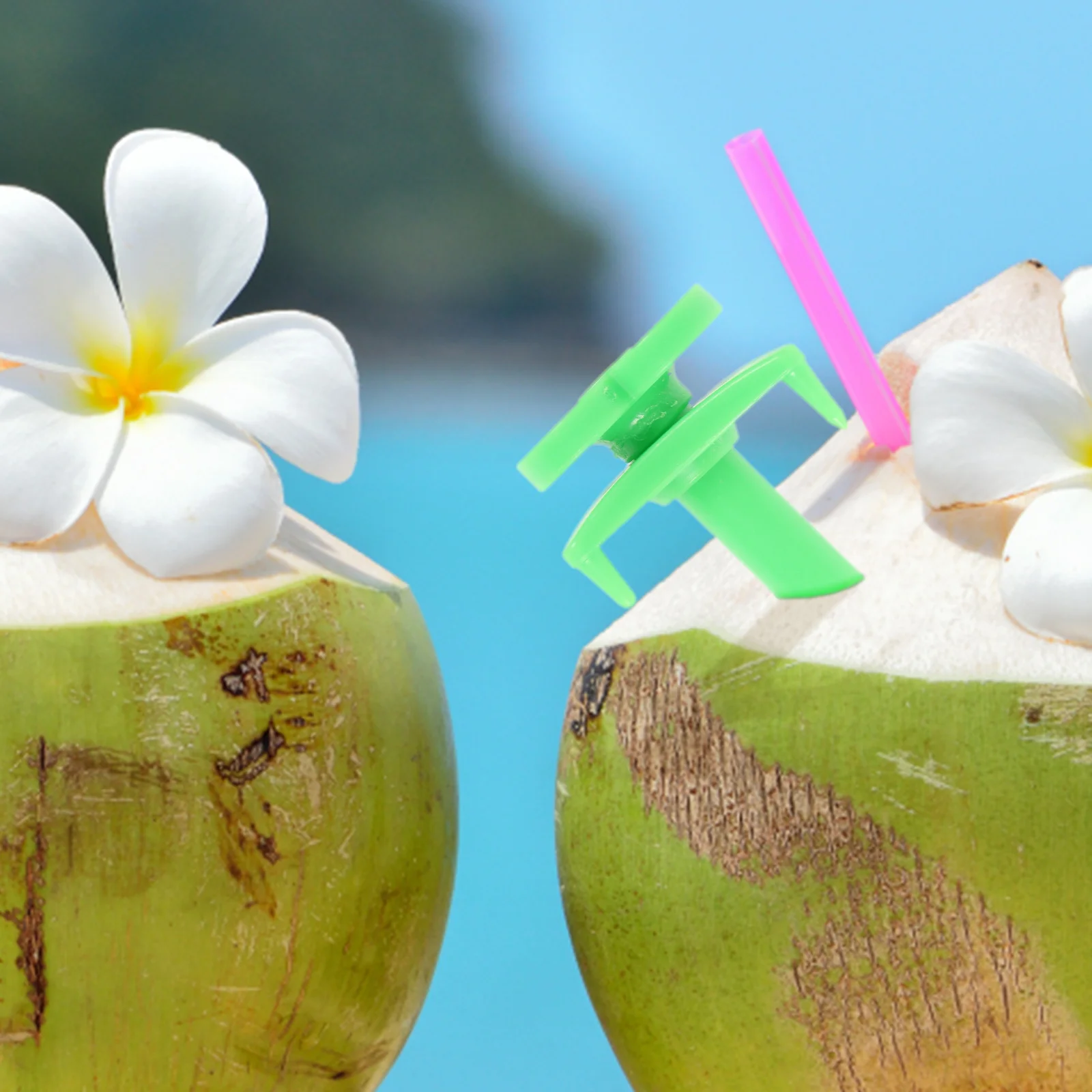 

20Pcs Portable Coconuts Opener Tool Strong Plastic Material Easy to Use Coconut Puncher for Fresh Coconut Water Kitchen Gadget