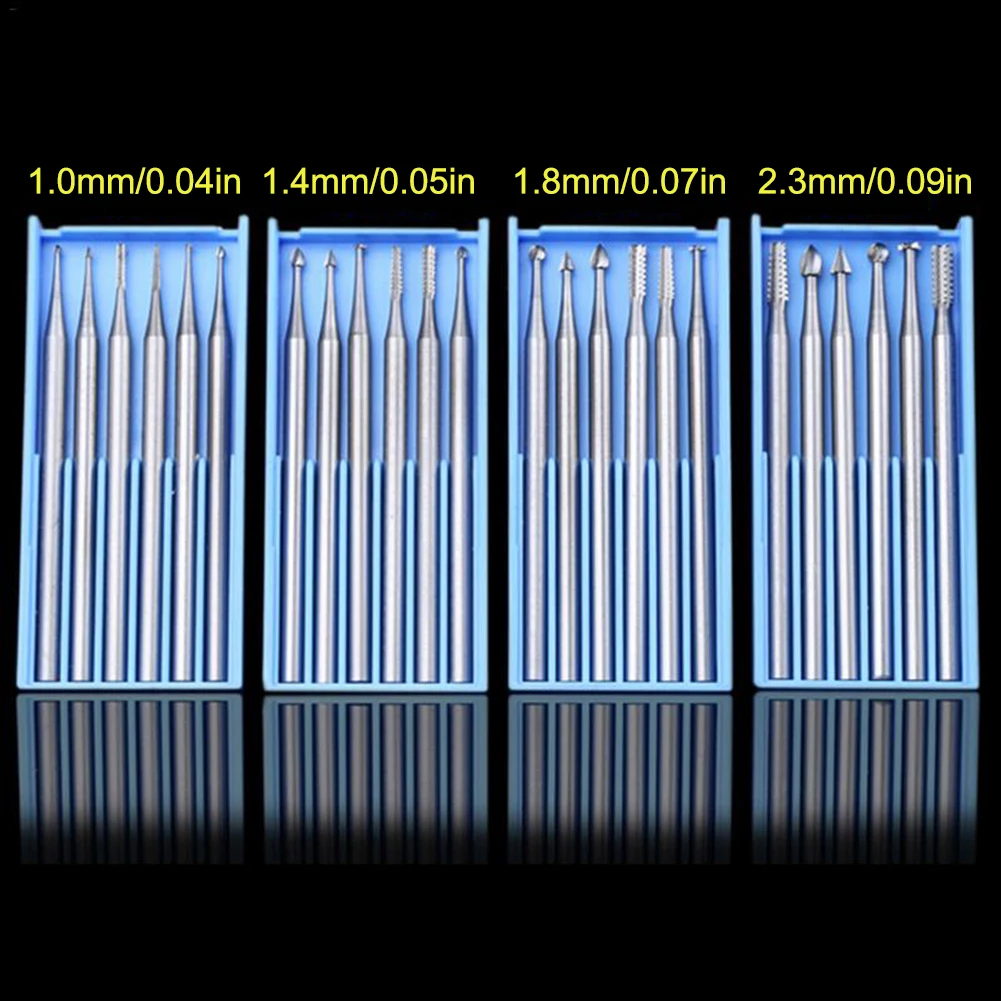 Micro Tungsten Miniatura Escultura e Gravura Bit, Ferramentas Manuais, Gravador, Scriber Etcher, Faca, 3 em, 32 em, 6 pçs/set