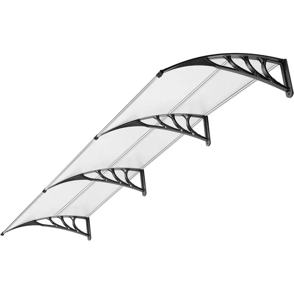 

Прозрачный оконный/дверной тент с черными кронштейнами, 40 x 120 дюймов