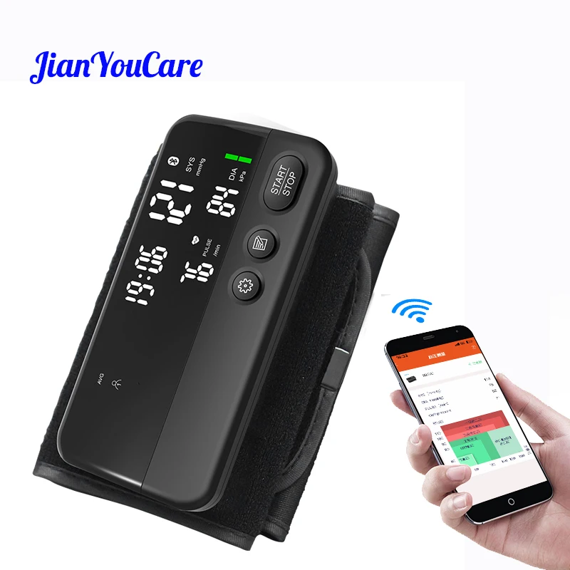 jianyoucare-bluetooth-デジタル腕血圧モニター-app-データ送信充電式デジタル血圧計血圧計