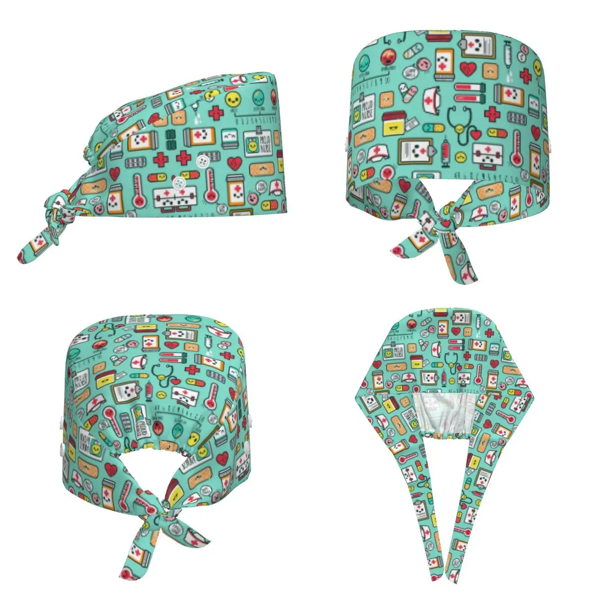 Nurse Mode Scrub Hat Doctor Working Surgical Cap Men Women Adjustable Nursing Caps for Dentist