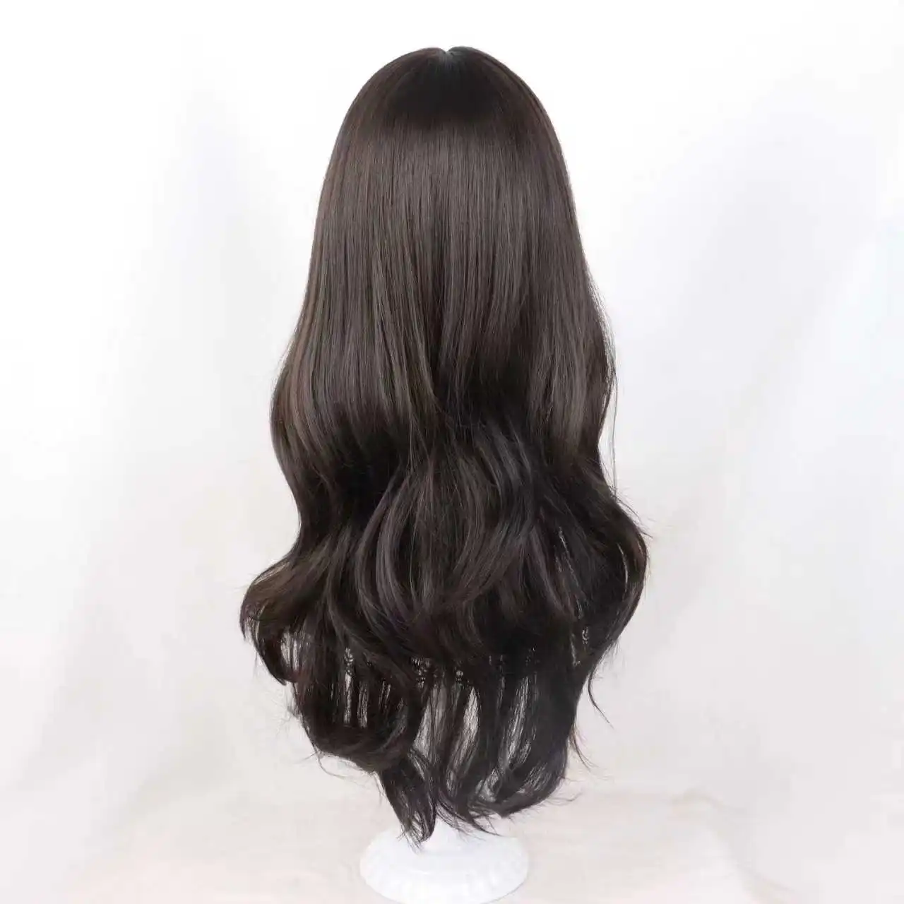 50 سنتيمتر الباروكات للنساء أنيقة مجعد قليلا الألياف الشعر للسيدات مقاومة للحرارة تأثيري الباروكات للإناث #4