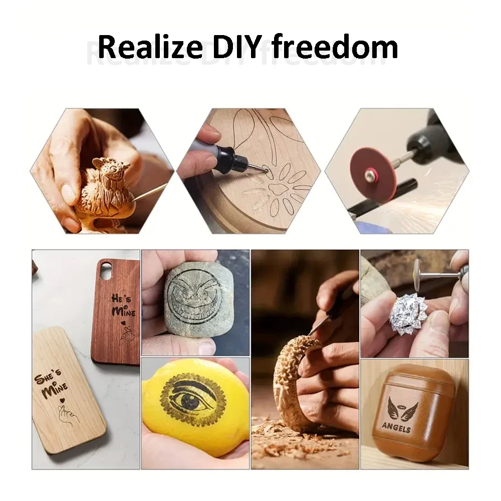 A complete set of replacement drill bits for engraving machines, replaceable accessories for engraving Dremel rotary machines