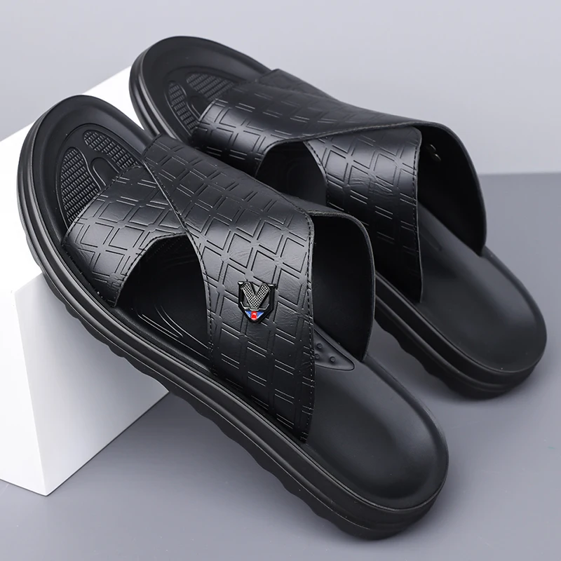 Herren Sommer Outdoor Slip-On Hausschuhe Rutschfeste Weiche Sohle Freizeitsandalen zum Fahren und für den Strand -9023 – Detail 16