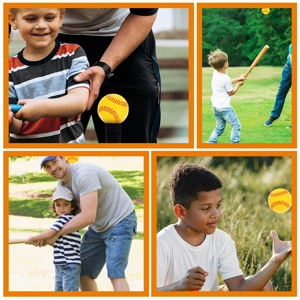 4 Pcs Sponge Kids Baseball Bouncing Baseballs Training Softballs Practice Pets Catching Student